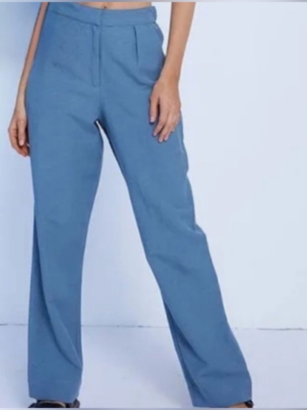 NWT Rhythm Blue Linen Blend Wide Leg Pants Small